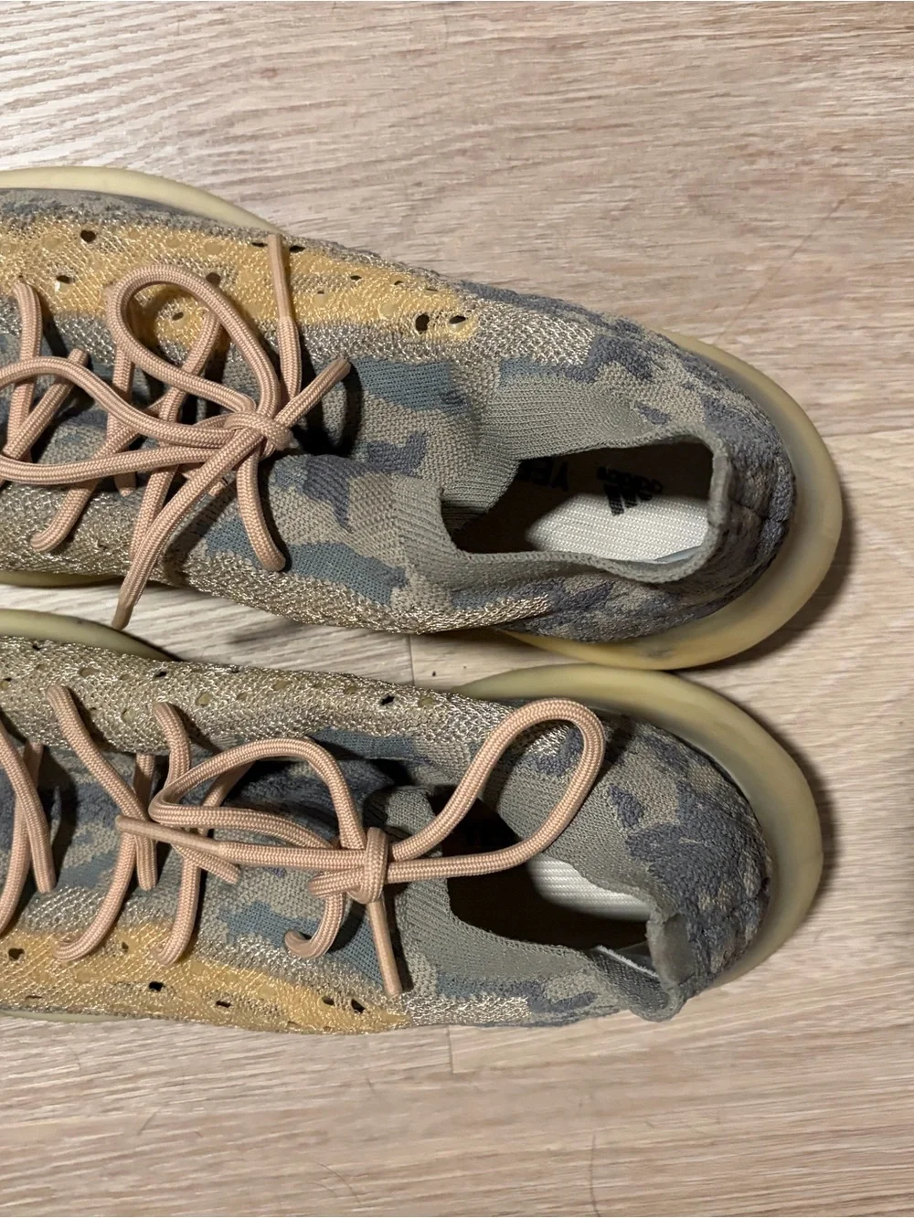 adidas Yeezy Knit Sneakers in Beige and Yellow